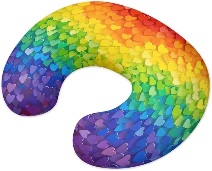 Color Gradient Nursing Pillow Case for Newborn Support for Breastfeeding, Bottle Feeding & Bonding Feeding Pillow Cover Stretchy Comfortable Pillow Slipcover Cover Only