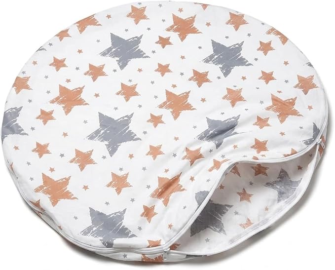 Ultra Soft Nursing Pillow Cover, Removable Breathable Cotton Slipcover for Breastfeeding & Maternity Support, Multifunctional Feeding Cushion Cover for Mom and Baby (BB)