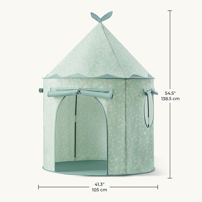 Tiny Land Kids Play Tent ??Cute GreenTent for Kids Indoor, Portable Toddler Tent for Girls & Boys, Fun Playhouse Toy for Imaginative Play, Perfect Toys Gifts for 2 Year Old Girl & Boy