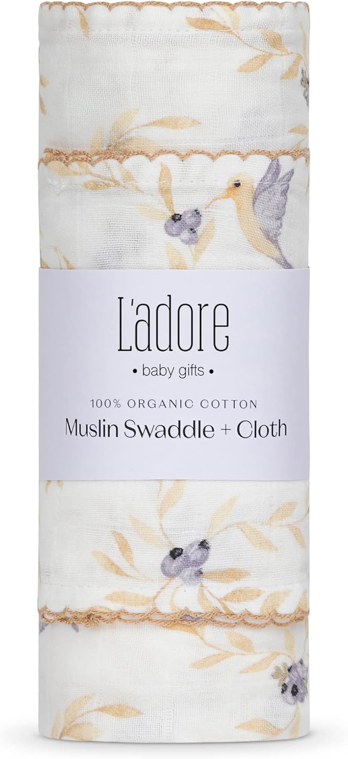 Ladore Baby Gifts Swaddle Blanket & Cloth Set (Vine/Boys)