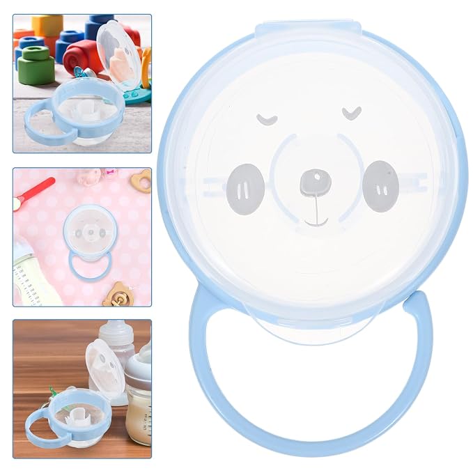 Portable Holder Case Dustproof Storage Box with Hook Blue Travel Pacifier Container for Hygiene