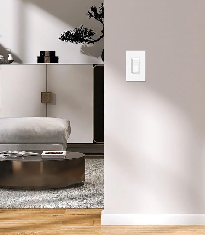 Art Plates - OVERSIZED Screwless Child Safe Switch Plate - 5.5" x 3.5" - Jumbo 1 Gang Decorator GFCI Style - Unbreakable Polycarbonate - One Gang Screwless Light Switch Cover Plate - Glossy White
