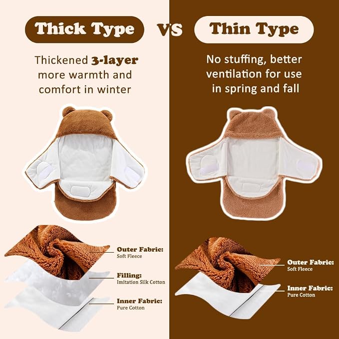 AiWMGL Baby Winter Fleece Swaddle Blanket 3-6 Months Boys Girls Warm Adjustable Newborn Swaddling Wrap Soft Plush Sleeping Sacks