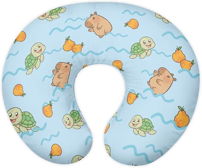 Capybara Turtle Breastfeeding Pillow Slipcover for Baby Nursing Pillow Cover Cuddle Pillow Slipcover Detachable Nursing Pillow Protective Baby Feeding Baby Essentials