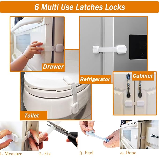 Baby Proofing Kit (58 Pack) + Hidden Magnetic Cabinet Locks (12 Pack)