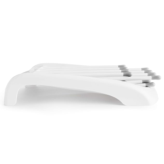 Munchkin Fold Baby Bottle Drying Rack - Compact Design Folds Flat for Easy Storage, White/Grey