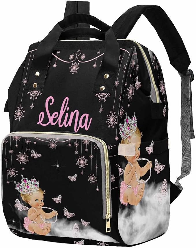 D-Story Custom Backpack For Girls With Name Durable Multifunction For Baby Boy Mom Cute Adjustable Shoulder Straps