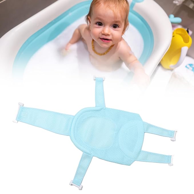 Universal Baby Bath Seat Support Slip Proof Detachable Net Bathtub Sling Shower Mesh for Newborns and Infants - Sturdy and Practical Bath Tub Insert for Easy and Bathing