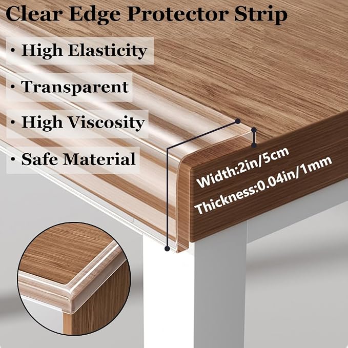 Baby Proofing Edge Protector for Baby 9.84ft Clear Edge Protector Strip Safety Corner Guards Child Proof Corner Bumper for Furniture