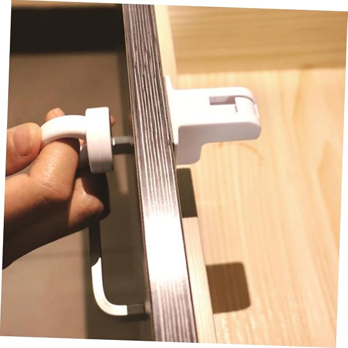 FAVOMOTO 4sets Multi-functional Invisible and Cabinet Latches for Childproofing Furniture Easy Installation for Home Safety