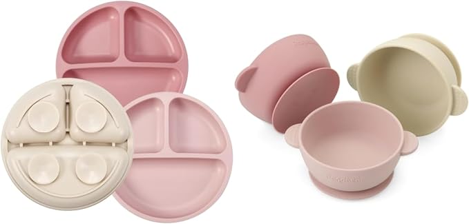 PandaEar 3 Pack Toddler Plates & Baby Bowls