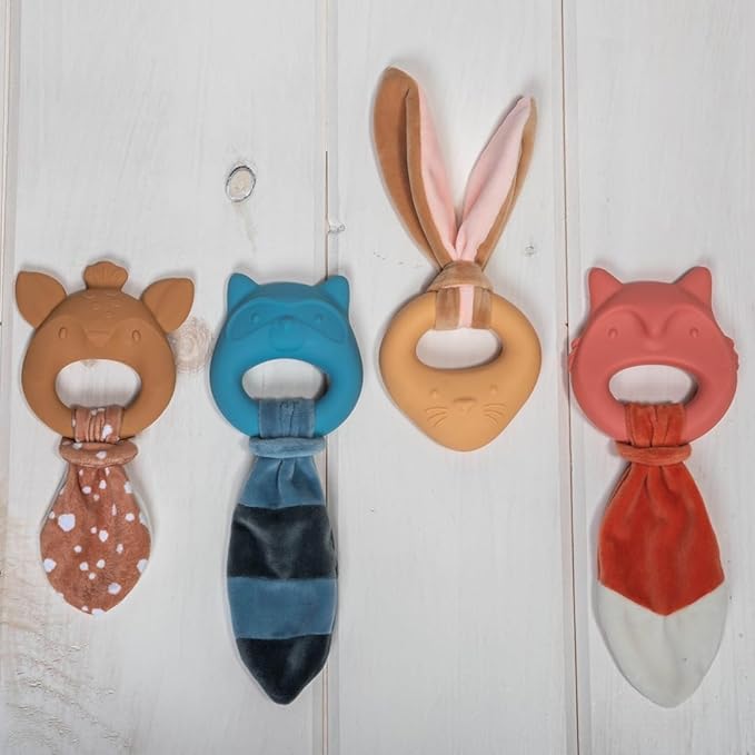 Mary Meyer Teething Toys Leika Silicone Baby Teether for Babies 0-12 Months, 9-Inches, Little Fox