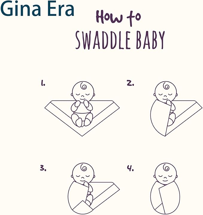 Gina Era Cotton Flannel Receiving Blankets Baby 4 Pcs, Baby Swaddle Blankets, Baby Flannel Blanket 30 X 40 Inch for Boy Girl (STYLE-19)