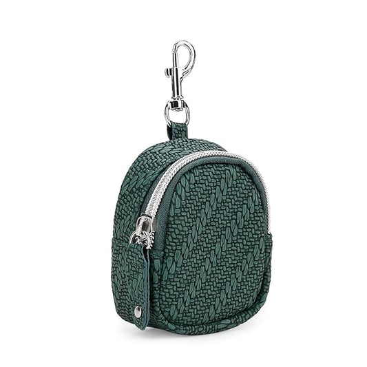 MOMIGO Pacifier Case Bag - Pacifier Holder with Clip for Diaper Bag Stroller Purse Charm, Holds 2 Pacifiers Outdoor Travel (Green)