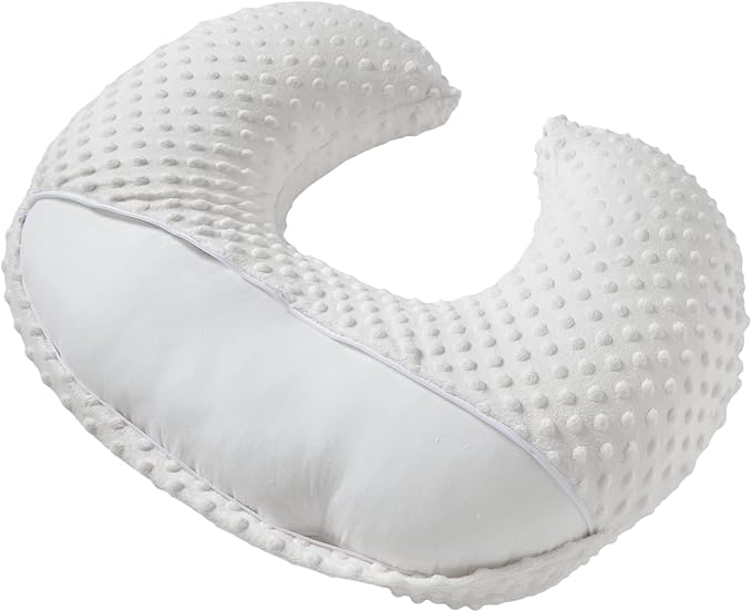 Dots Nursing Pillow Cover, Case Plush Breathable Breastfeeding Pillow Slipcover Fits Nursing Pillow, Super Soft Snug Positioners for Baby Boy Baby Girl (Bright White)