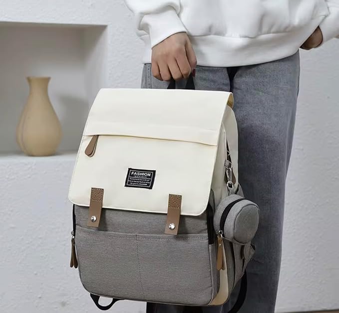 Diaper Bag Backpack, Large Capacity Baby Travel Bag with Changing Pad, Waterproof Mommy Backpack with Insulated Bottle Pockets & Stroller Straps, Stylish Baby Bag for Moms & Dads.