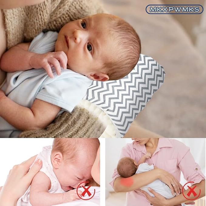 Cozy Cradle Pillow, Cozy Cradle Arm Pillow, Baby Nursing Pillow Head Support Pillow for Breastfeeding Bottle Feeding (Light Grey Crown)