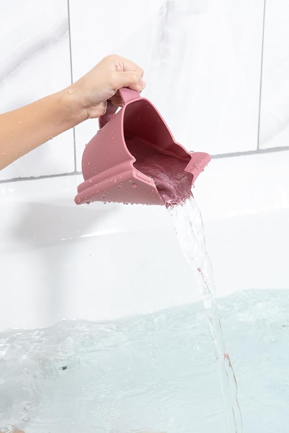 Bath Spout Cover & Baby Bath Rinse Cup Set- Soft Silicone Bathtub Faucet Safety Guard for Kids & Baby Bath Rinse Cup, 100% Food Grade Silicone