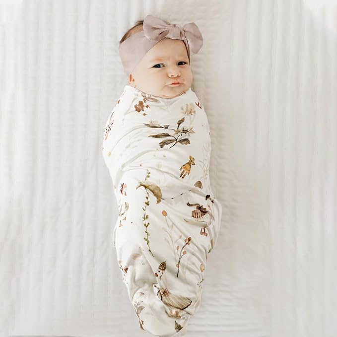 GRSSDER Baby Blankets Super Soft Jersey Knit Reversible Swaddle Blanket for Baby Girls and Boys, Stretchy Breathable Receiving Blankets 34 x 44 Extra Large, Cute Duck