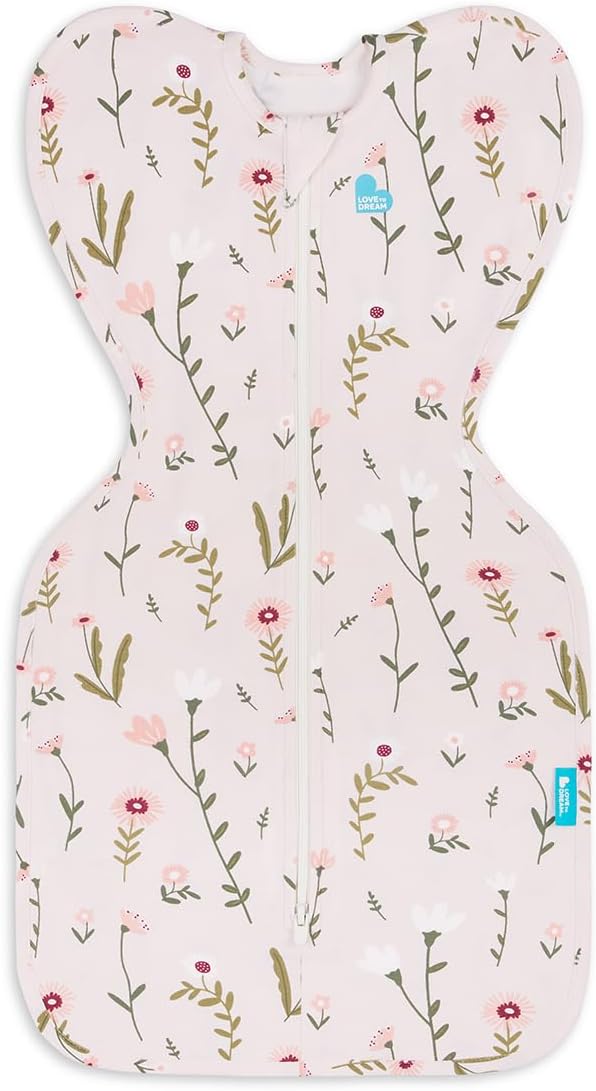 Love to Dream Swaddle UP, Baby Sleep Sack, Self-Soothing Swaddles for Newborns, Get Longer Sleep, Secure Fit Helps Calm Startle Reflex, New Born Essentials for Baby, 1.0 TOG, 13-19 lbs, Mini Posy