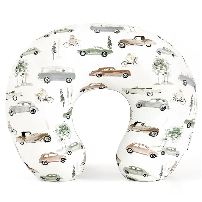 GRSSDER Nursing Pillow Cover Stretchy Minky Removable Nursing Covers for Breastfeeding Pillows, Ultra Soft Comfortable Slipcover for Boy and Girls