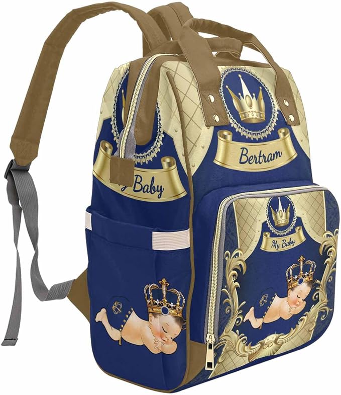 M YESCUSTOM Custom Name Diaper Bag Yellow Backpack Multi Function Waterproof Daypack for Women Portable Mommy Nursing Daypack Personalized Handbag New Born Gift