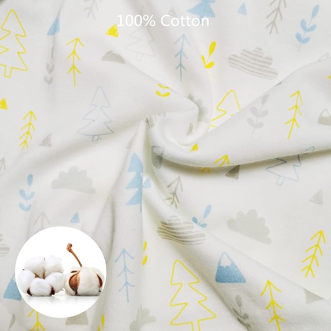 insular Baby Swaddle Wrap, Swaddle Blanket for Newborn and Infant, Adjustable Swaddling Set for Boy and Girl, Soft Cotton Baby Sleep Sack 3 Pack, Forest, Medium(3-6 Month)