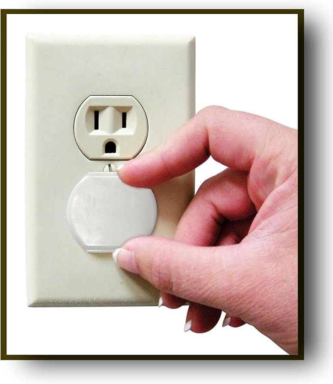 Electrical Outlet Safety Caps For Childproofing/Baby Cover Plugs and Draft Insulation Pack (24 Caps + 20 Gaskets)