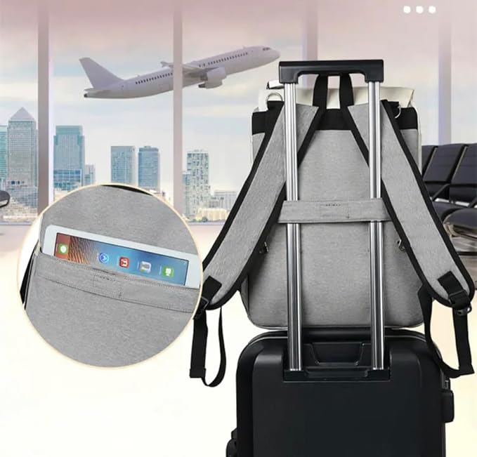 Diaper Bag Backpack, Large Capacity Baby Travel Bag with Changing Pad, Waterproof Mommy Backpack with Insulated Bottle Pockets & Stroller Straps, Stylish Baby Bag for Moms & Dads.