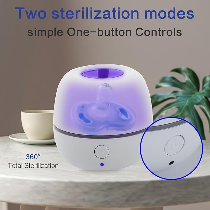 UV Pacifier Case On The Go Portable UV Pacifier Cleaner ??Compact Design for Home and Travel, Easy to Keep Baby Items Clean
