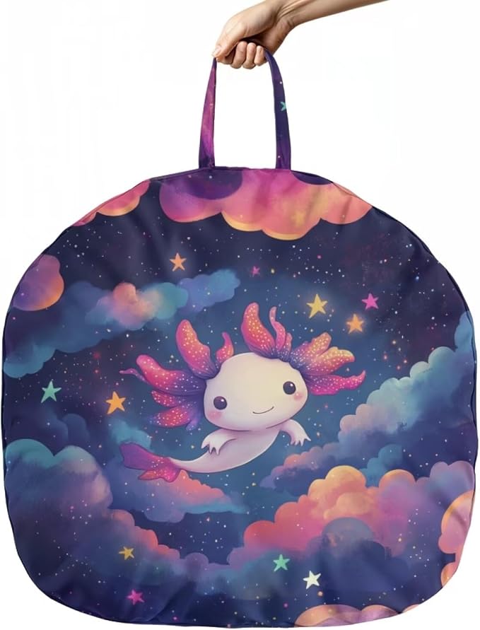 Rainbow Axolotl Nursing Pillow Cover Floral Neutral Breastfeeding Pillow Cover Fits 26in*24in Nursing Pillow for Baby Boy Girl,Neutral Baby Nursing Pillow Cover Pillow Not Included
