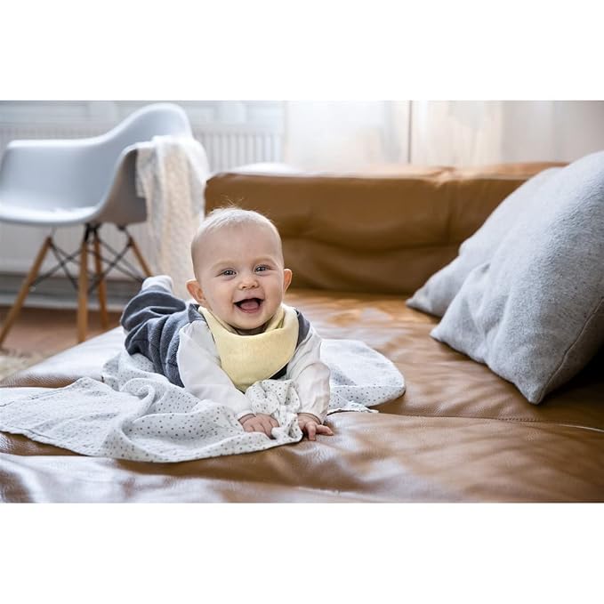 LSSIG Baby Blanket Set of 3 Cotton 80 x 80 cm Swaddle & Burp Blanket L Garden Explorer Boys