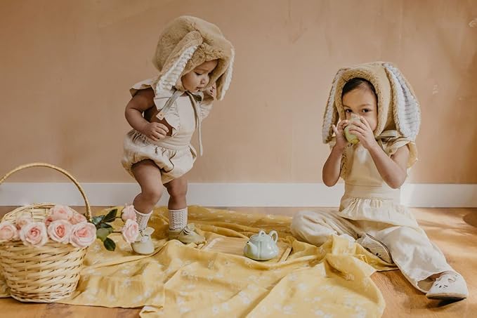 Mini Wander Swaddles for Newborns Muslin Swaddle Blankets - Breathable Soft Gender Neutral Receiving Blanket Baby Essentials | 47 x 47 Cotton - Blankets (Buttercup)