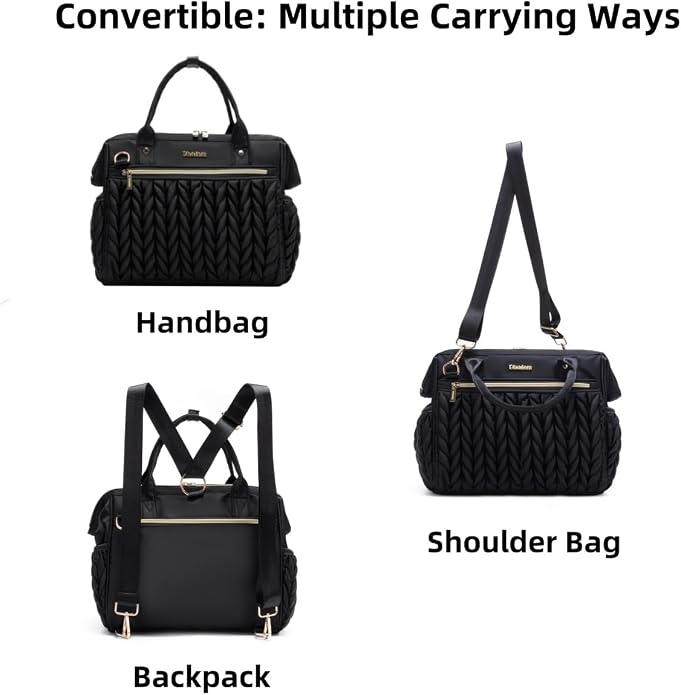 Small Diaper Bag Tote Crossbody, Medium Baby Bag Convertible Backpack for Women Diaper Purse