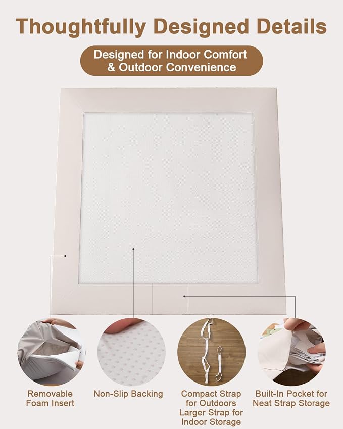 2-in-1 Baby Play Mat Indoor & Outdoor, 74x50in Thick Foam Playpen Mat with Waterproof Removable Cover, Non-Slip Soft Crawling Floor Mat for Infants, Toddlers, Travel, Picnic & Camping, Dinosaur
