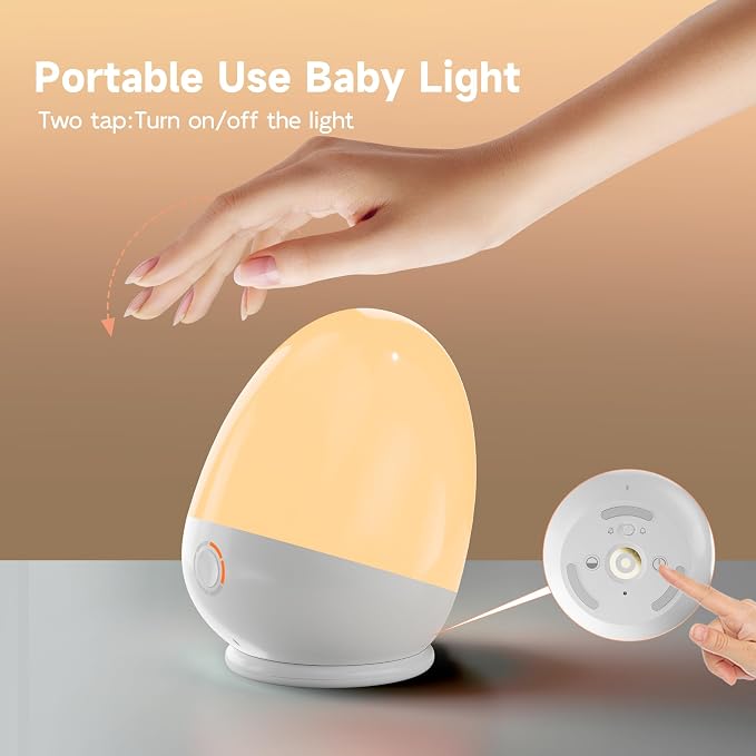 Night Light for Kids, Baby Night Light with Touch Control, Feeding Timer, 3 Color Temperatures. Dimmable and Rechargeable Kids Night Light Up to 200H. Gifts for Baby Nursery Toddler