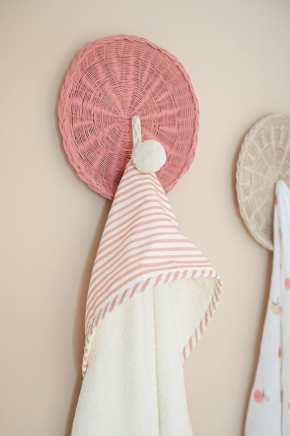 Pehr Stripes Away Hooded Towel - Petal, Multi