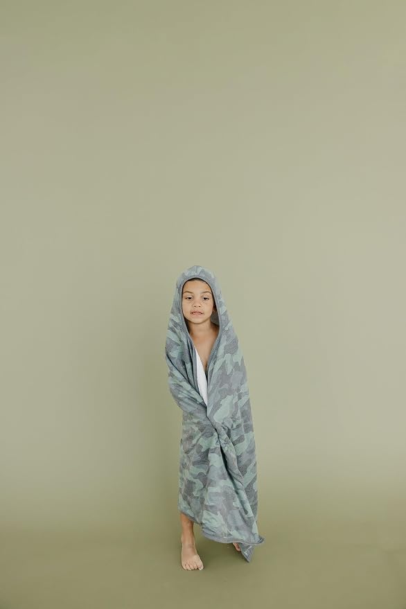 Copper Pearl Hooded Bath Towels Premium Knit/Terry Cloth Toddler Towels with Hood, Pockets, and Cool Designs - Great to Gift and Make Bath Time Fun - Big Kids Hooded Towel, Hunter