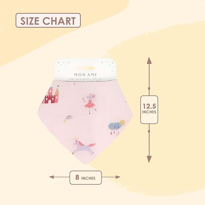 MON AMI Muslin Burp Cloths for Baby – 100% Cotton Burping Cloths for Babies, Extra Absorbent, Ultra-Soft, Baby Essentials