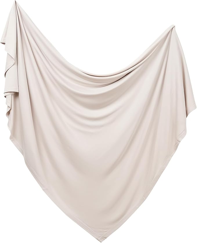 PurComfy Supersoft Swaddle Blanket, Premium Bamboo Viscose Baby swaddling Blankets for Newborns, Lightweight & Breathable Swaddle Blankets for Boys and Girls, 47??x 47?? Neutral Baby Essentials