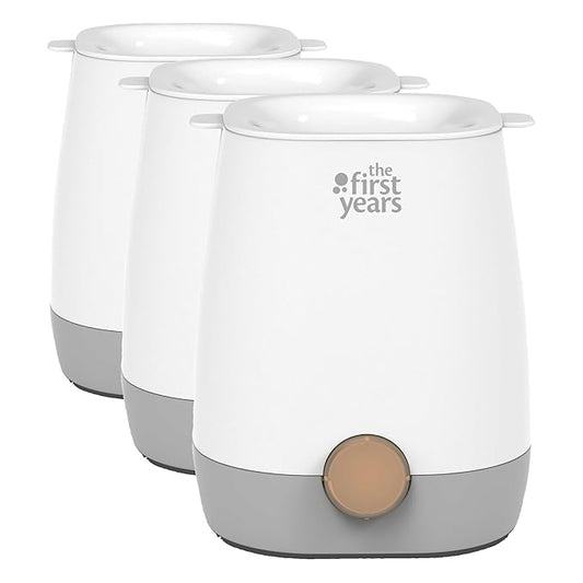 The First Years Baby Bottle Warmer and Sterilizer - Pacifier and Bottle Nipple Sanitizer - Feeding Baby Essentials for Formula or Breast Milk - Holds Multiple Sizes,(Pack of 3)