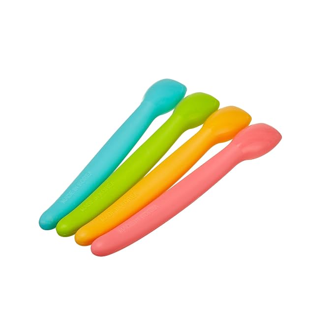 Innobaby Silicone Baby Spoon with Carrying Case Gum Friendly, Pink