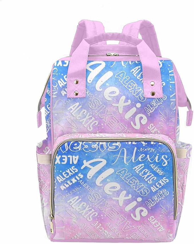 M YESCUSTOM Custom Diaper Bag Backpack for Girls Boys Large Capacity with Pockets Personalized Baby Diaper Bags for Mom Waterproof Nappy Baby Bag with Name Mothers Day Gift Black Heart