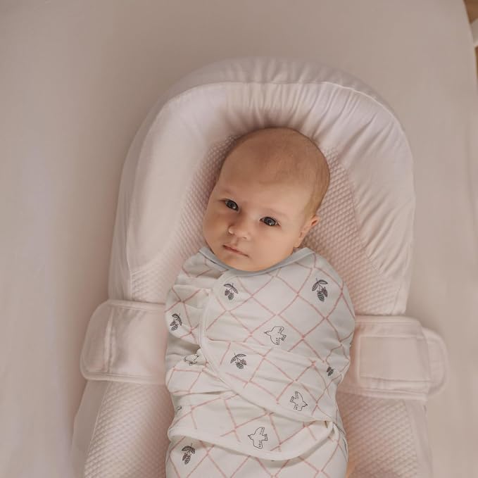 Baby Swaddle Sleep Sack 3 Pack, Organic Cotton Newborn Swaddle Wraps for 0-3 Months, Adjustable Wings, Breathable Soft Swaddling Blankets for Infant Boys Girls, Baby Sleep Essentials