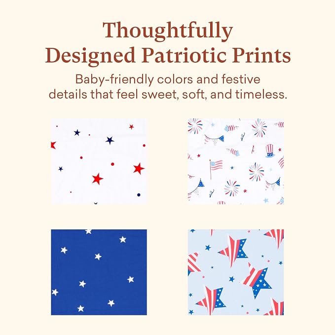 Premium 4-Pack Swaddle Blankets for Babies-Soft Lightweight 47"x47" Receiving Blanket, for Swaddling, Newborn Essentails