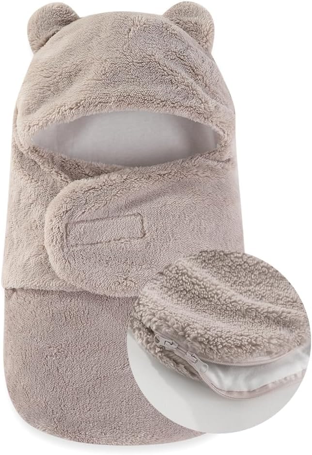 AiWMGL Baby Swaddle Boys Girls 3-6 Months Fleece Winter Warm Adjustable Newborn Swaddling Wrap Soft Blanket Sleeping Sacks Infant