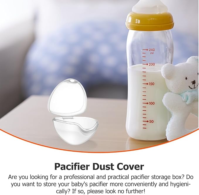 EXCEART Portable Pacifier Box Storage Case Silicone Compact Baby Toy Organizer for Travel Diaper Bag Stroller