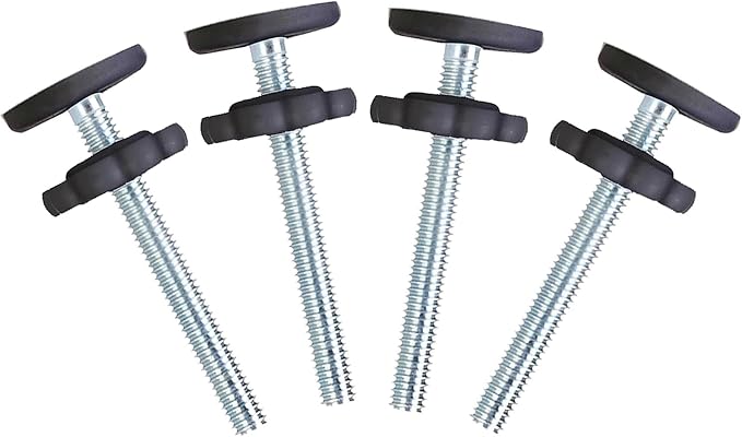 4 Pack Baby Gate Replacement Parts Threaded Spindle Rod 8MM(M8), Screw Bolts Hardware Kit for Pet & Dog Pressure Mounted Safety Door & Stair Gates (a Black)