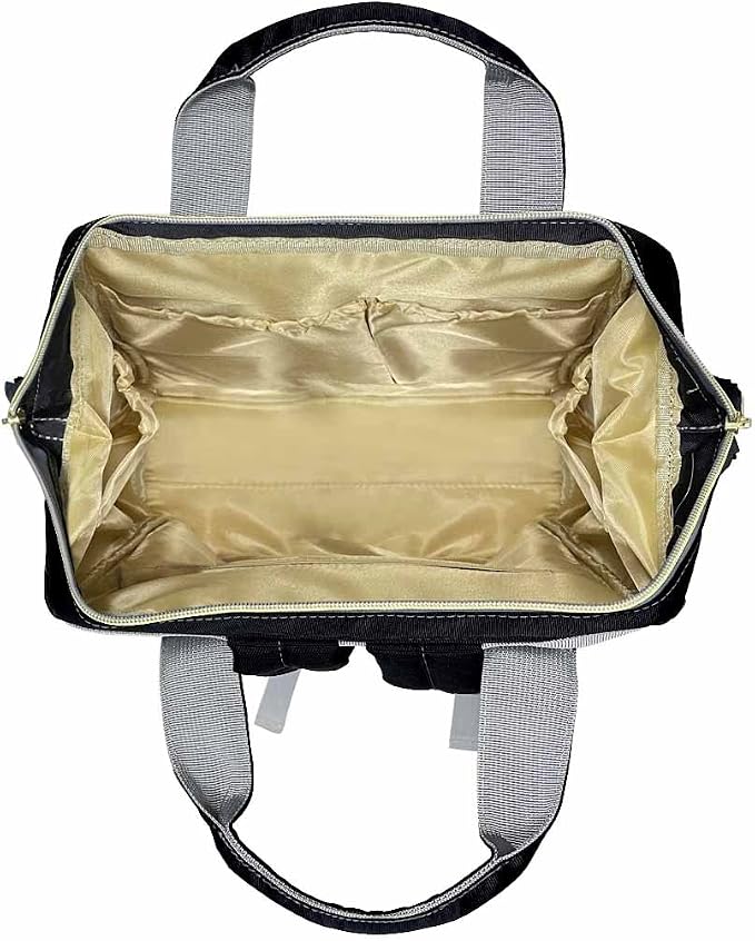 InterestPrint Personalized Backpack with Name Custom Angel Purple Glitter Diaper Bag Customized Shoulder Bag Nursing Bags Shoulder Bag Casual Daypack Bag for Sister Shopping Present