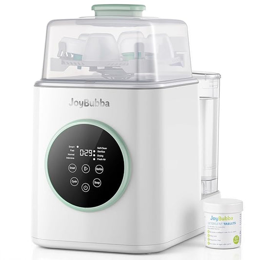 Bottle Wash, Sterilizer and Dryer, Modular Nesting Space-Saving Design, 4-Bottle Capacity & Sterilizer for Baby Bottles, Breast Pump Parts & Newborn Essentials, Drying Rack Included